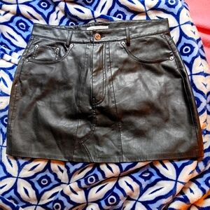 Zara mini leather skirt